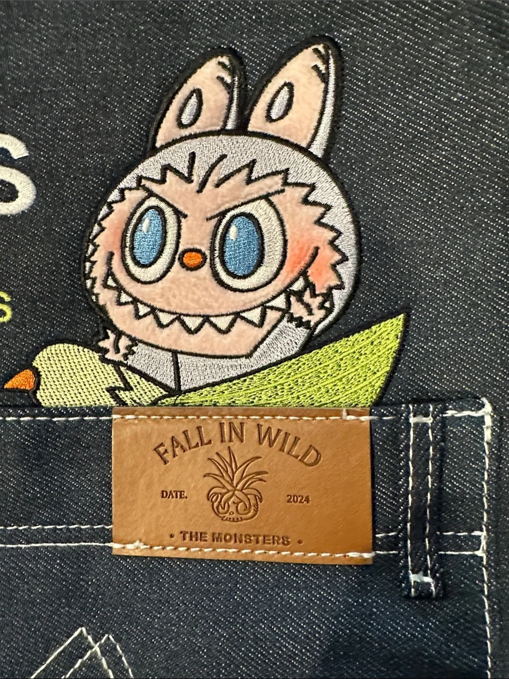 The Monsters Navy Canvas Messenger Bag by Pop Mart